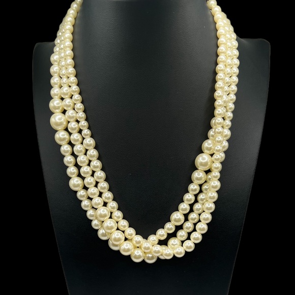 Jewelry - Multi Stranded Faux Pearl Necklace